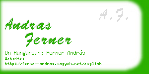 andras ferner business card